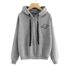 Load image into Gallery viewer, Women Hoodies Sweatshirt Hoody Planet Printed Loose Drawstring Long Sleeve Casual Pullovers Girls Tops Winter Spring Large Size